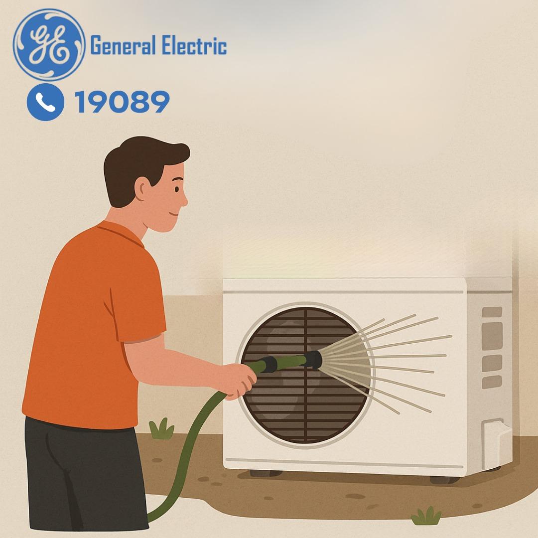 تنظيف الوحدة الخارجية ( الكمبريسور)